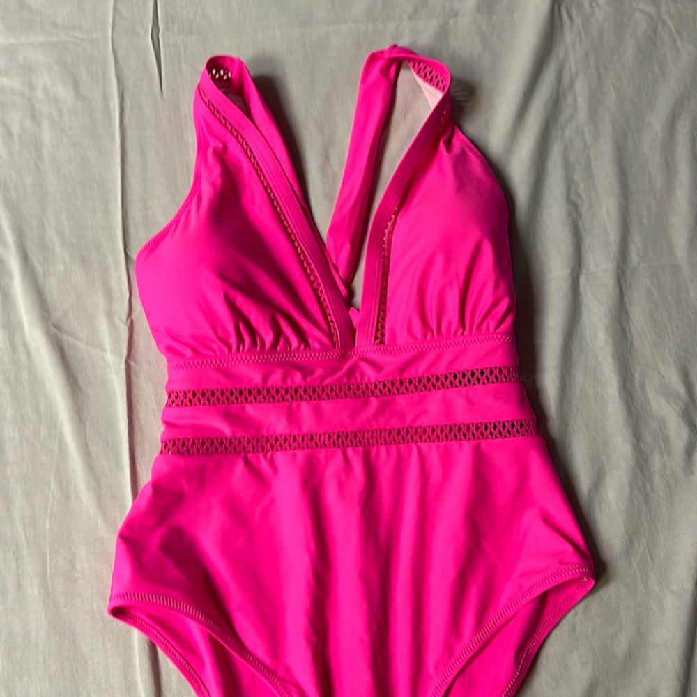 Tempt Me pink one piece